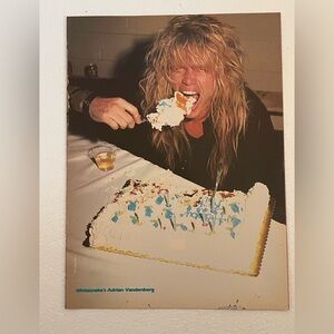 Whitesnake’s Adrian Vandenberg pinup. Approximately 8 x 10 inches.